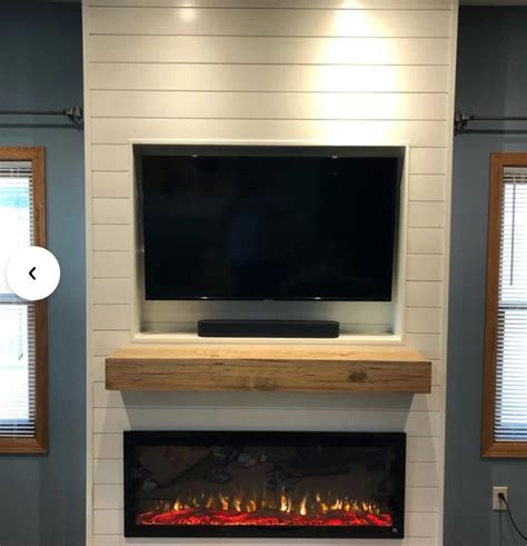 X X In Rustic Oak Fireplace Tv Wall Build A Fireplace Linear