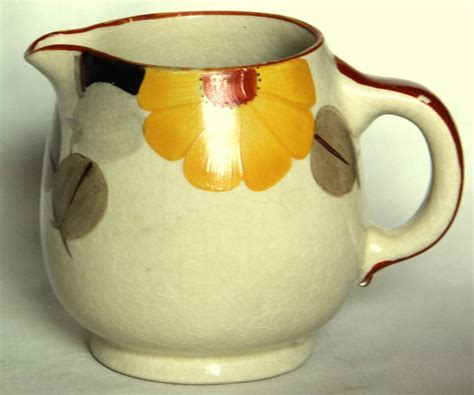 Curio Gifts Vintage Handpainted Jug Pattern Grays Pottery