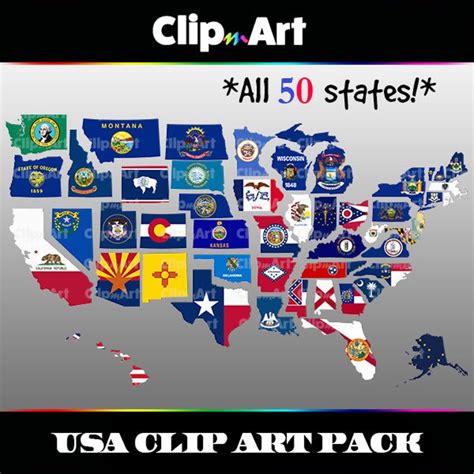 United States Clipart 50 State United States 50 State Transparent Free