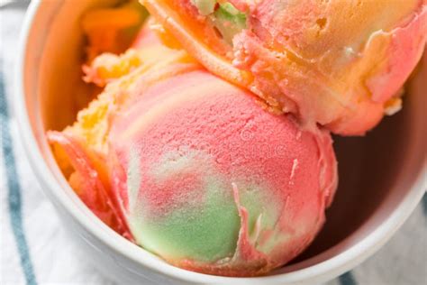 Homemade Rainbow Ice Cream Sorbet Stock Photo Image Of Creamy Fresh