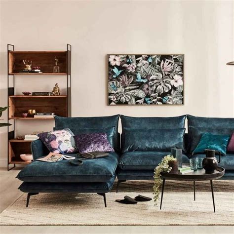 The wide storage compartment is perfect to hold off season clothing. Boston LHF Chaise Deep Teal Velvet - Sofas in 2020 | Front ...
