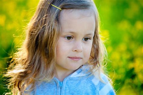 Little Girl Outdoors Stock Photo Image Of Looking Blond 70139586