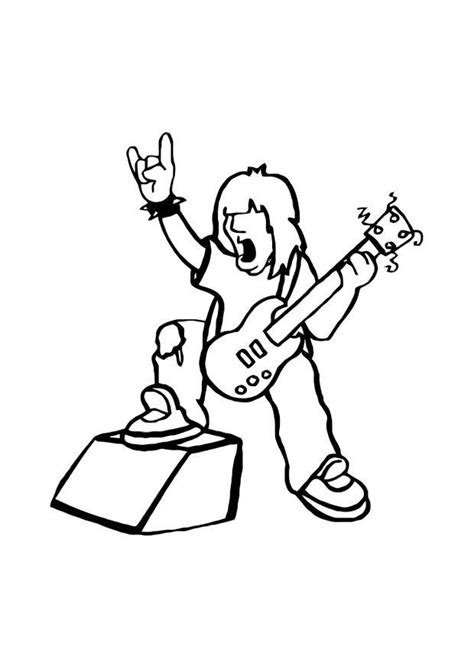 43 best crafty ideas images on pinterest. Coloring Page rock star - free printable coloring pages ...