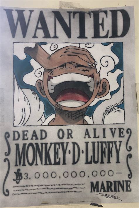 Luffy Wanted Poster R Onepiece