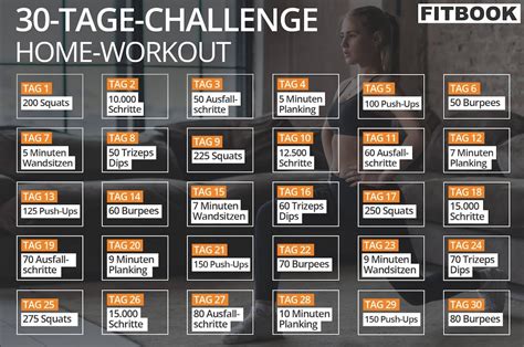 30 Tage Challenge Home Workout Für Anfänger Und Profis Fitbook