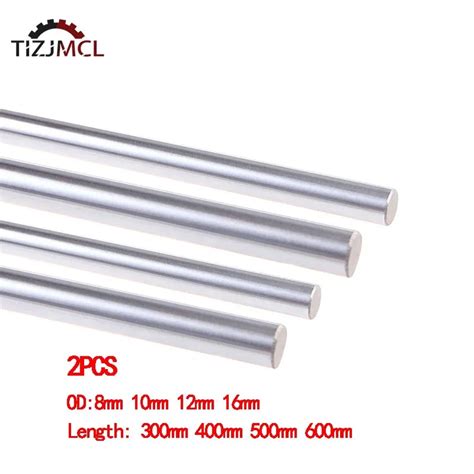 2pcs Optical Axis 3d Printer Parts Smooth Rods Od 8101216mm Linear