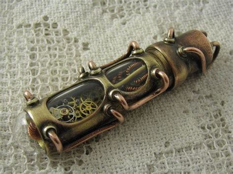 Steampunk Usb Flash Drive With Glowing Interior And Curved Glass