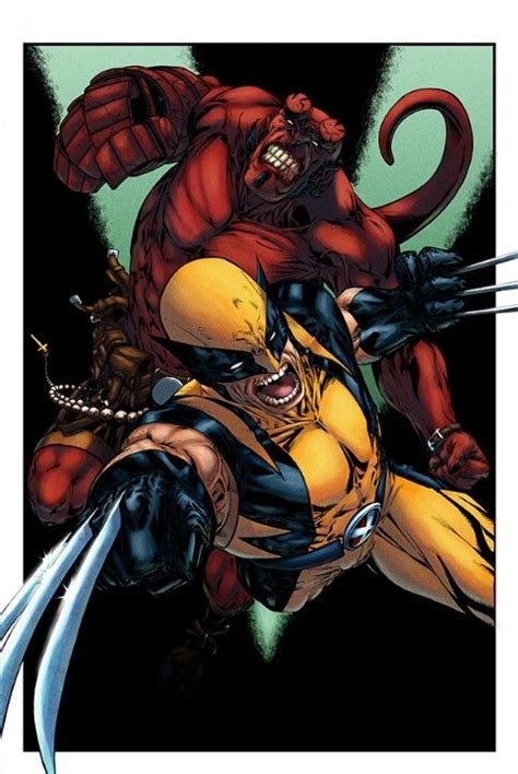Wolverine And Hellboy By Spiderguile And Logicfun Marvel Vs Dc Marvel