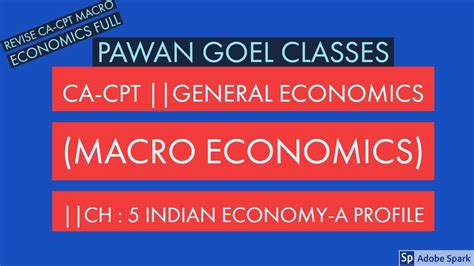 Ca Cpt General Economics Chapter 5 Indian Economy A Profile