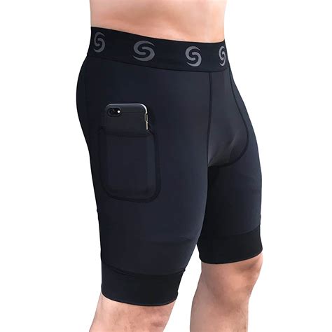 Go Sport It Mens Compression Shorts With Side Pockets