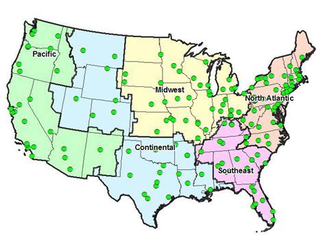 Five United States Geographic Regions Region Boundaries Correspond To