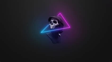 2560x1440 Skull Neon Minimal Logo 5k 1440p Resolution Hd 4k Wallpapers