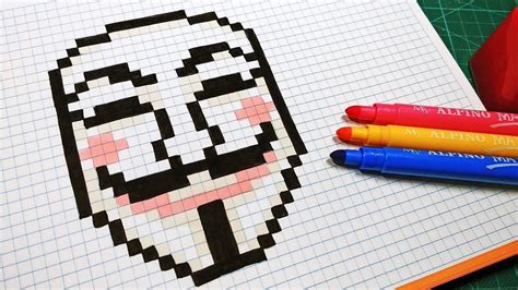 ¿como hacer dibujos pixelados muy fáciles? Pixel Art Hecho a mano - Cómo dibujar a V de Vendetta ...