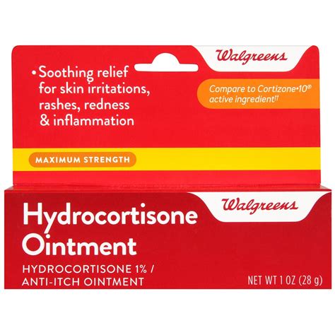 Walgreens Hydrocortisone Ointment 1 Maximum Strength Walgreens