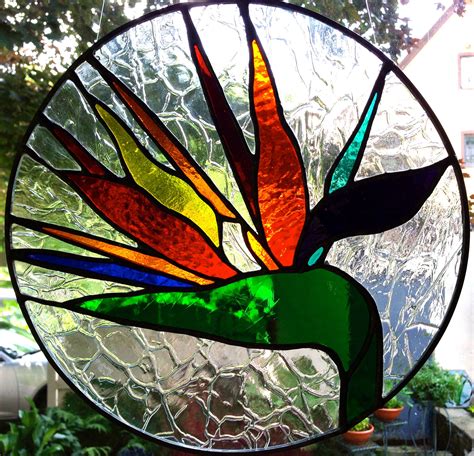 Stained Glass Arizona Bird Of Paradise Arizona Birds Fused Glass Stained Glass