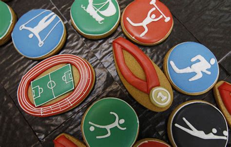 Sports Themed Biscuits Welcome Olympics Cn