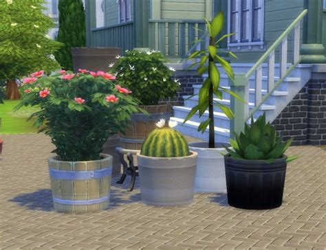 Modular Flower Shrubs Pot By Plasticbox At Mod The Sims Sims 4 Updates