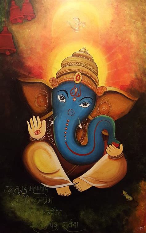 Ganesha Painting By Mona Kalariya Fine Art America