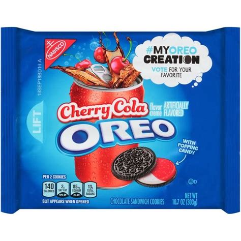 Nabisco Oreo Cherry Cola Chocolate Sandwich Cookies 107