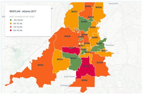 Metro Area Atlanta Zip Code Map
