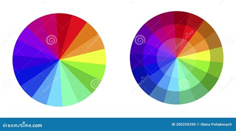 Vector Palette In The Form Of A Colored Circular Wheel Chromatic