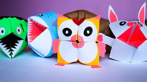 Paper Craft Ideas Origami Animals Cootie Catcher Youtube
