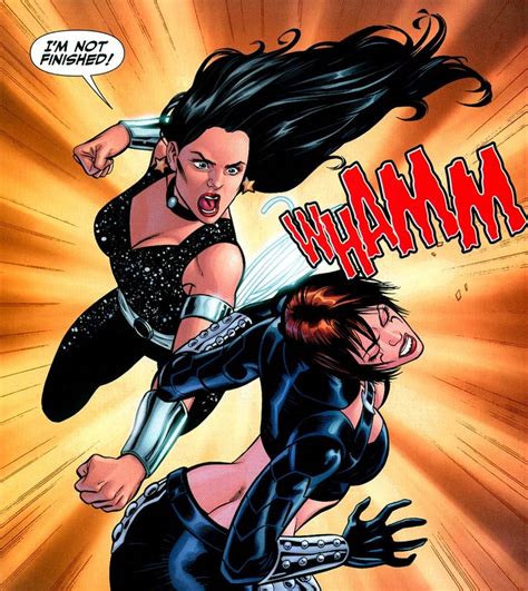 An Image Of Two Women Fighting Each Other
