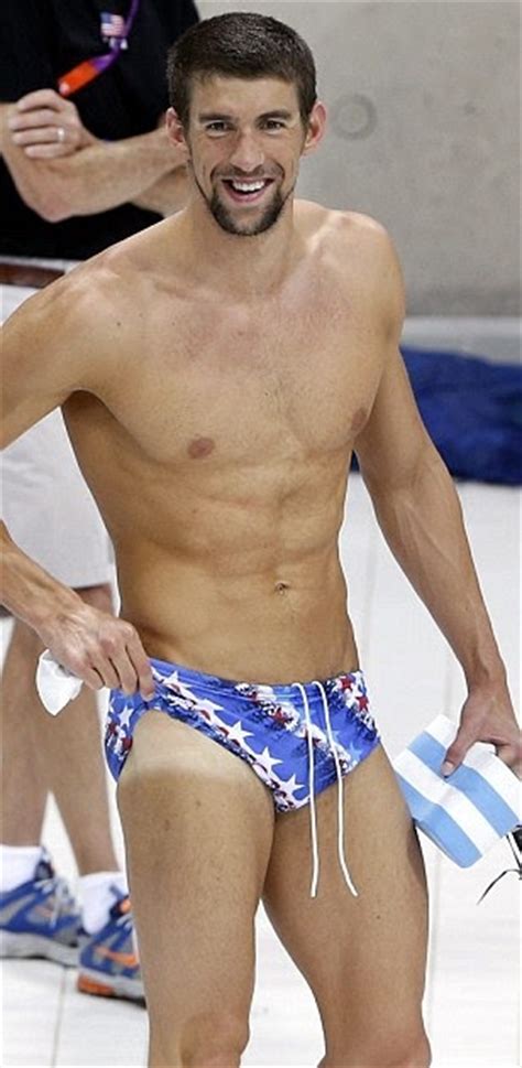 MALE CELEBRITIES Michael Phelps Shirtless Rocks A Sexy Speedo What A Yummy Shape