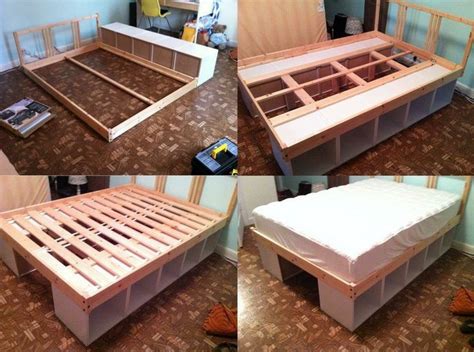 Diy farmhouse storage bed with storage drawers. Furniture Ideas | Diy storage bed, Diy bed, Diy storage