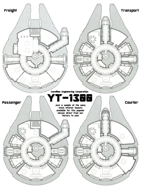 Yt 1300 Deckplan Variations By Reiko Foxx On Deviantart Star Wars