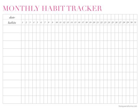 10 Daily Habits And How To Track Them With Free Printable Honey We