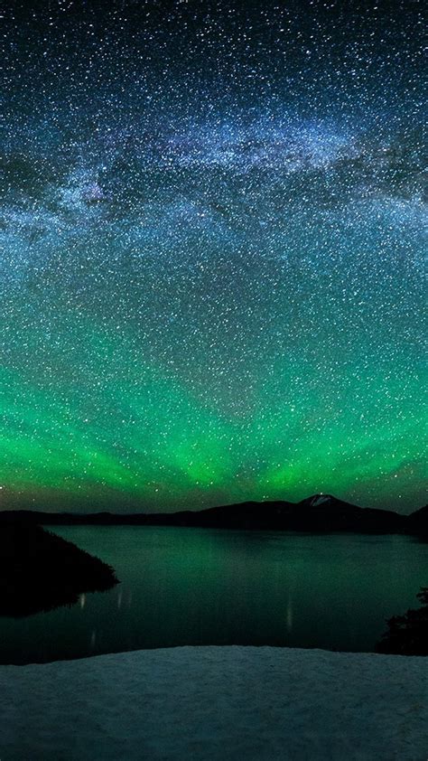 🥇 Stars Aurora Borealis Night Sky Wallpaper 83025