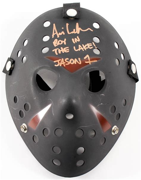 Ari Lehman Signed Jason Friday The 13th Hockey Mask Inscribed Boy In
