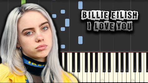 billie eilish i love you [piano tutorial] synthesia download midi pdf scores youtube
