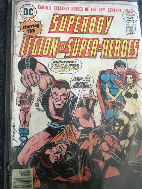 Superboy And Legion Of Super Heroes 221 Comic Book Cover Comic Books