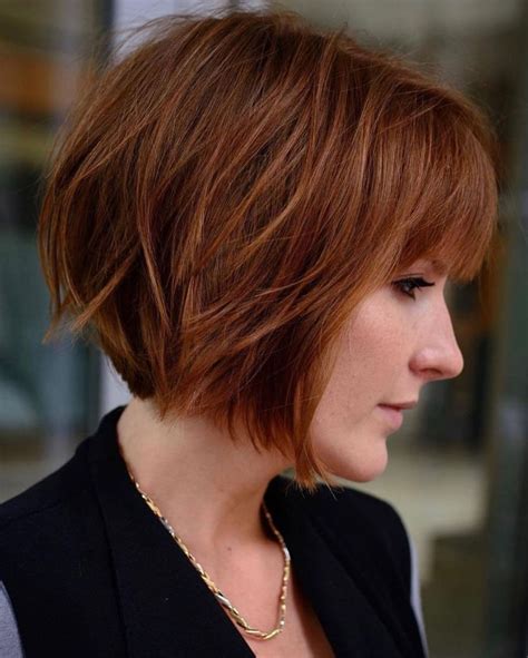 Timeless Sliced Bob With Bangs Bob Hairstyles Thick Hair Styles Short Bob Hairstyles