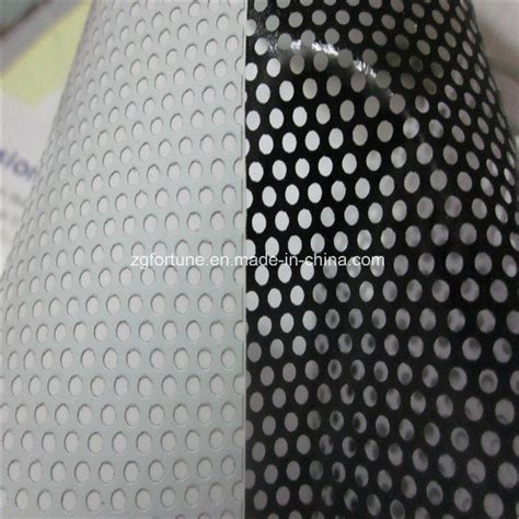 China Glossy Surface Micro Perforated Vinyl Window Film Covering One