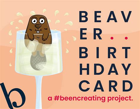 Beaver Birthday Card Design On Behance