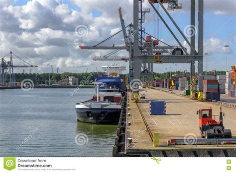 Large Cargo Dock Stock Image Image Of Transportation 82010529