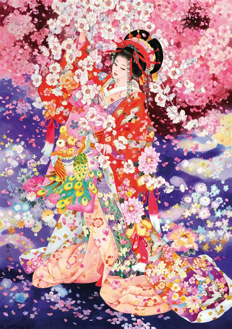 Hanafubuki Is A Stunning Geisha Painting By Artist Haruyo Morita With