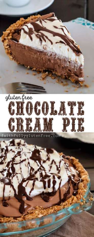 I never buy cakes or bars or even muffins in my normal day to day life. No Bake Gluten Free Chocolate Cream Pie - Faithfully ...