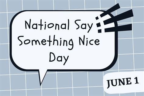 National Say Something Nice Day Poster 23781719 Vector Art At Vecteezy