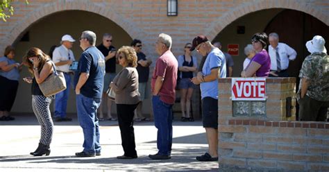 Phoenixs Long Voting Lines In Arizona Presidential Primary Initially