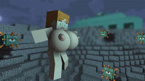 Rule 34 3d Alex Minecraft Big Breasts Female Green Eyes Guardian Minecraft Monster Nude