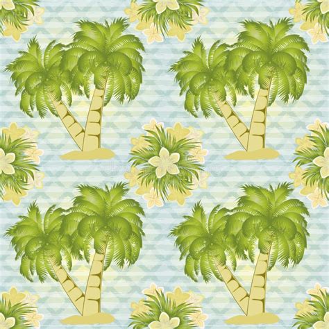 Palm Tree Seamless Pattern Vector Stock Vector Illustration Of South