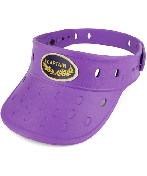 Captain Snap Charm Floatable Adjustable Summer Visor Hat Purple