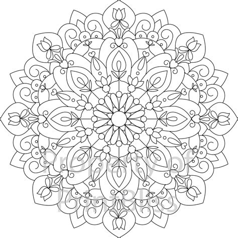 Floral Mandala Coloring Pages Coloringpagec