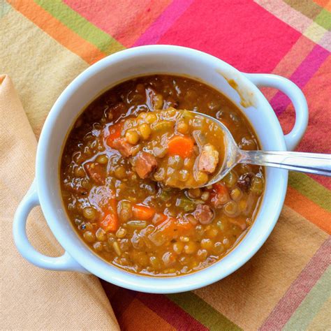 I make a large pot, and freeze several single servings in sandwhich bags for a quick meal when there's no time. Low Carb Lentil Bean Recipes : Lentil Soup With Lemon And ...