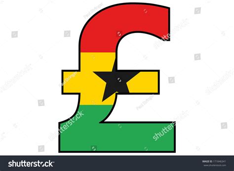 Ghana Alphabet Illustration Pound Sign Stock Illustration 171846341