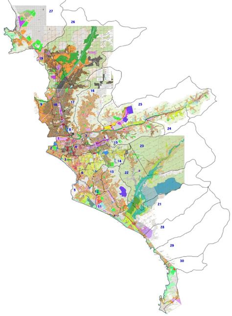 Land Use Zoning Map For The Lima Metropolitan Area Lma The Map Was